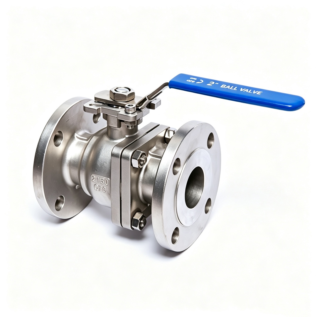 ANSI CLASS150LB Flange, flydende kugleventil i rustfrit stål
