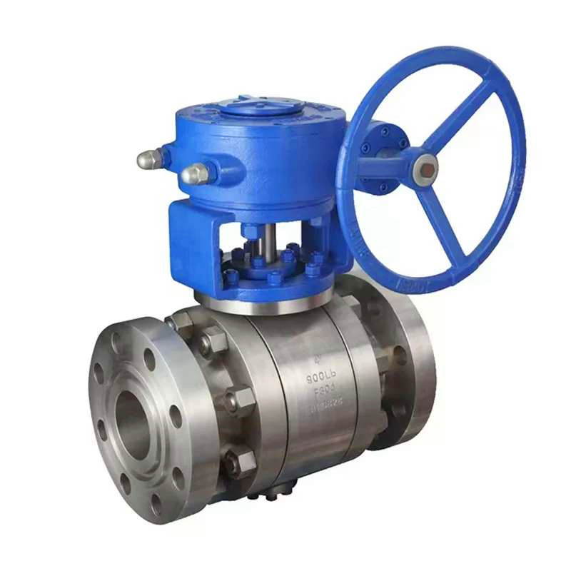 Smedet rustfrit stål 3-delt flangetappkugleventiler