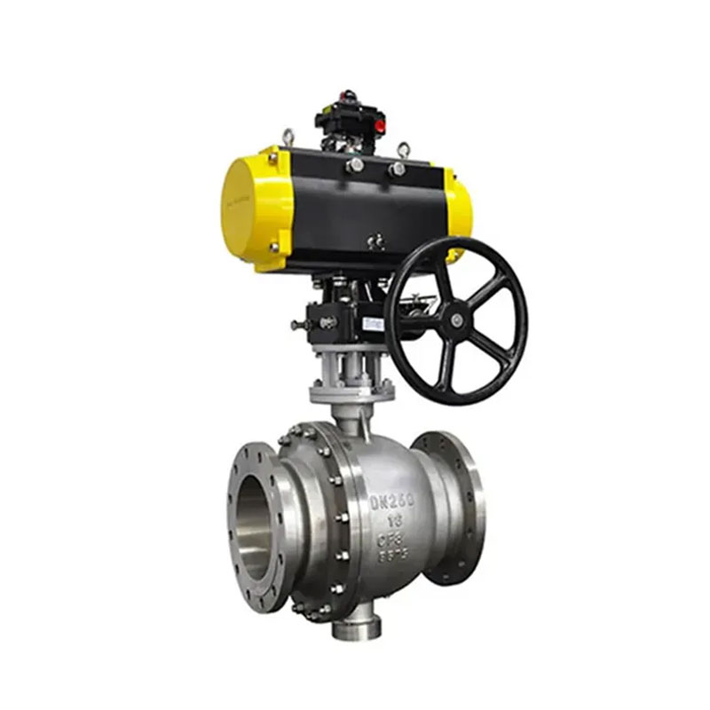Fuld port fix flange pneumatisk kugleventil