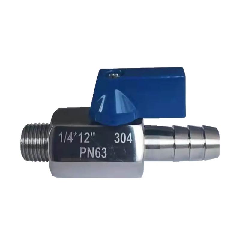Stainless Steel Threaded Mini Ball Valve with Hose Nipples