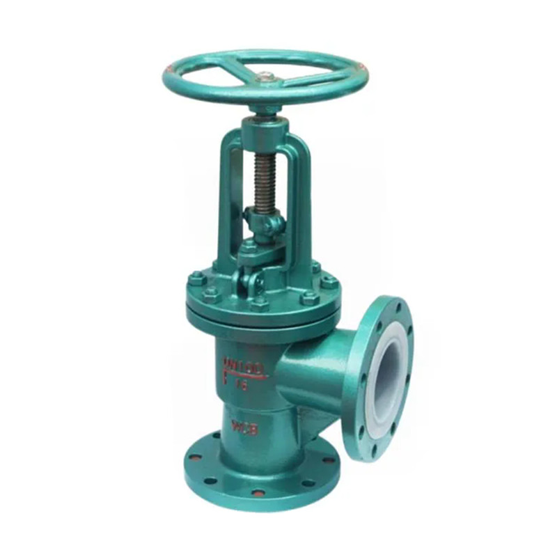 PTFE PFA foret vinkel type klodventil